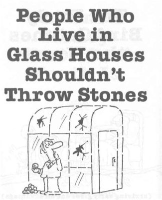 People Who Live in Glass Houses Shouldn’t Throw Stones